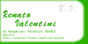 renato valentini business card