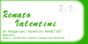 renato valentini business card